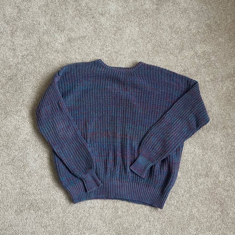 American apparel multi colored cotton knit sweater